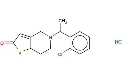 ((CHLORO-2 PHENYL)-1 ETHYL)-5 TETRAHYDRO-5,6,7,7A 4H-THIENO(3,2-C)PYRI DINONE-2 CHLORHYDRATE